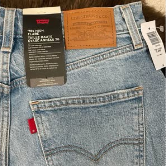 Levi's Light Blue Distressed Flare Jeans - Picture 4 of 4